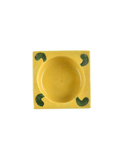Blue Pottery Candle Holder Set Of 2pcs.